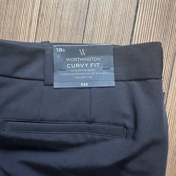 NWT, Worthington Curvy Fit Trousers, 18 Short Black - Picture 5 of 5